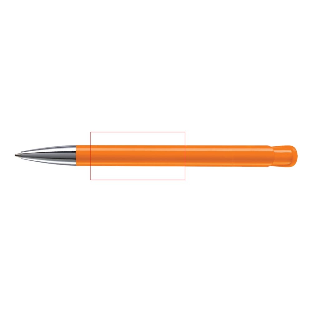 Balpen Atlas hardcolour metalen tip — drukvlak 180 graden van de clip