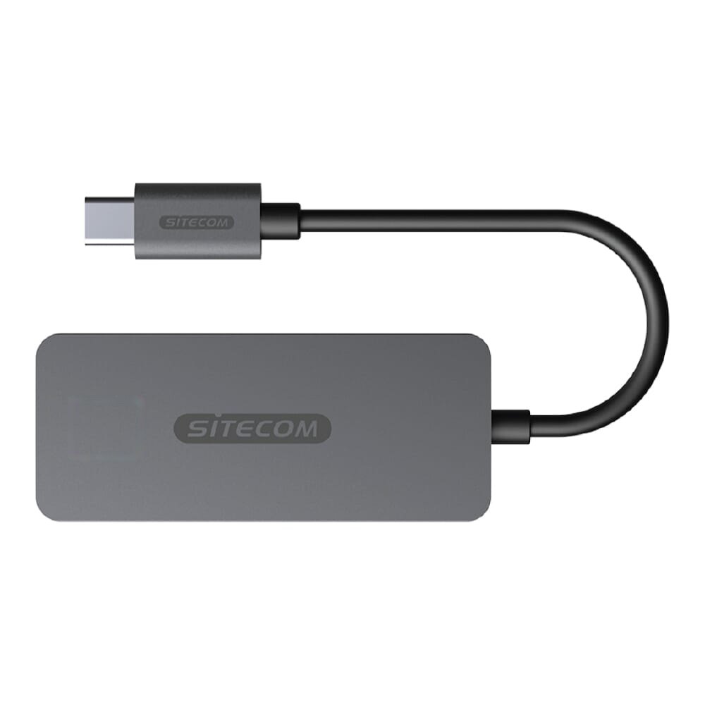 Sitecom CN-5010 USB-C to 2x USB-A + 2x USB-C Hub — drukvlak links op de behuizing