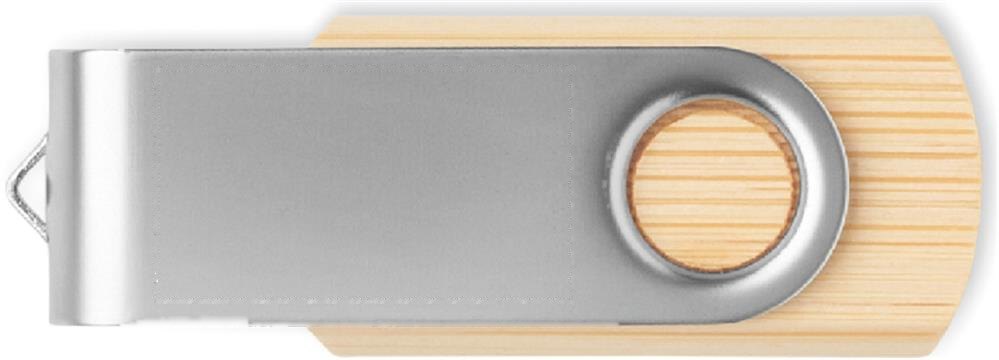 TECHMATE BAMBOO - Techmate bamboe USB 16GB — drukvlak achterzijde