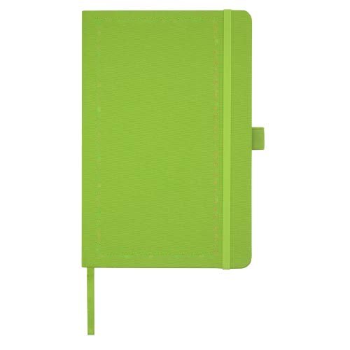 Honua A5 notitieboek van gerecycled papier met gerecyclede PET cover — drukvlak voorzijde
