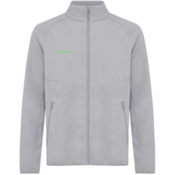 IQONIQ Talung gerecycled polyester fleece jas met rits — drukvlak borst rechterzijde