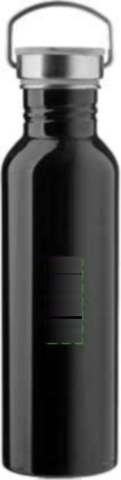 Drinkfles Poppy | Rvs 304 | 700 ml — drukvlak voorzijde