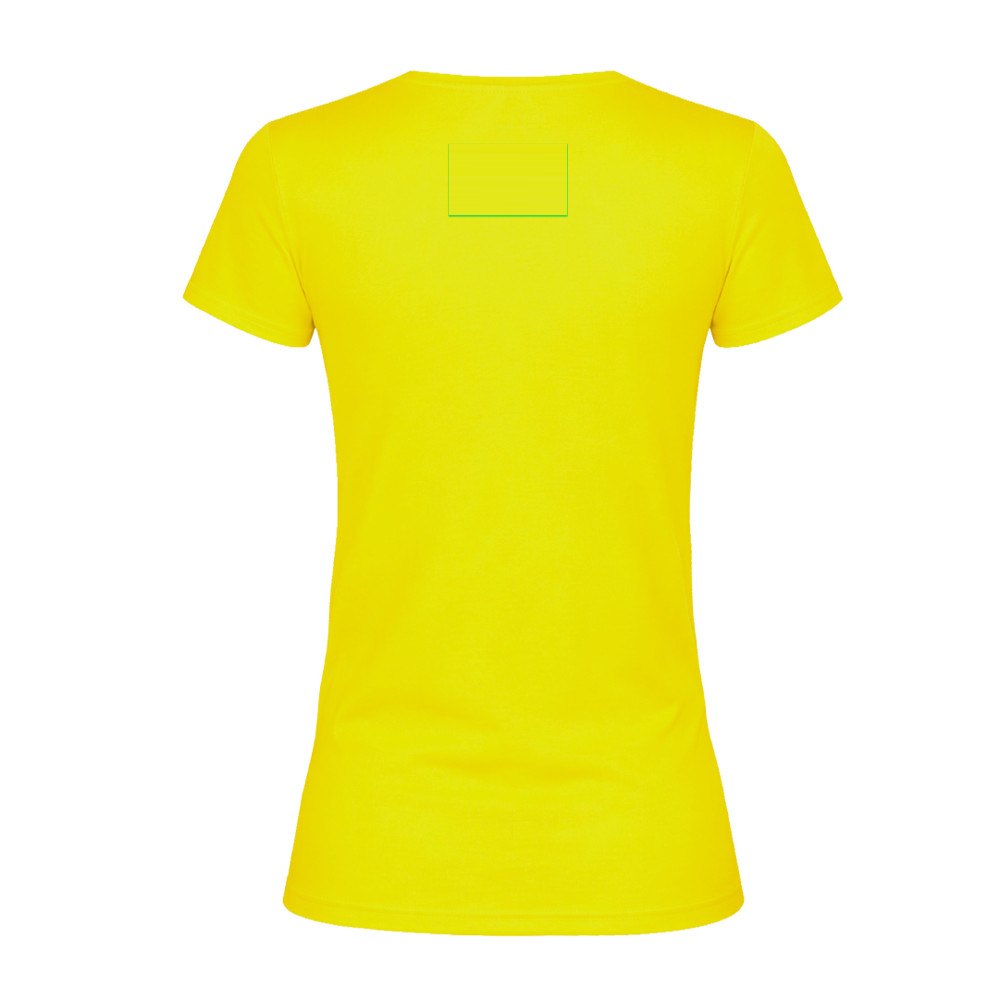 Kleuren Dames T-Shirt "keya" WCS150 — drukvlak bovenrug