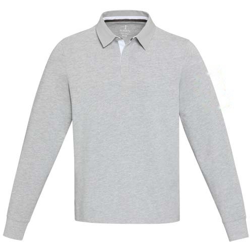 Clyde unisex organic rugbypolo sweatshirt — drukvlak linker bicep