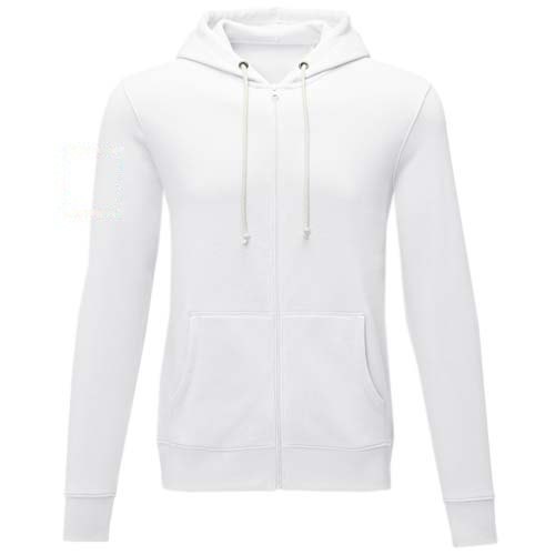 Charon 240 g/m² heren hoodie met ritssluiting — drukvlak rechter bicep