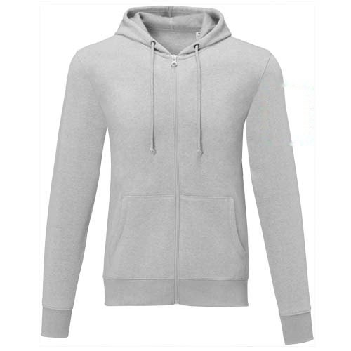 Charon 240 g/m² heren hoodie met ritssluiting — drukvlak linker bicep