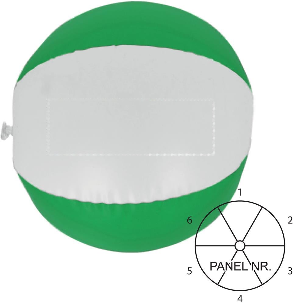 PLAYTIME - Strandbal — drukvlak op het witte paneel