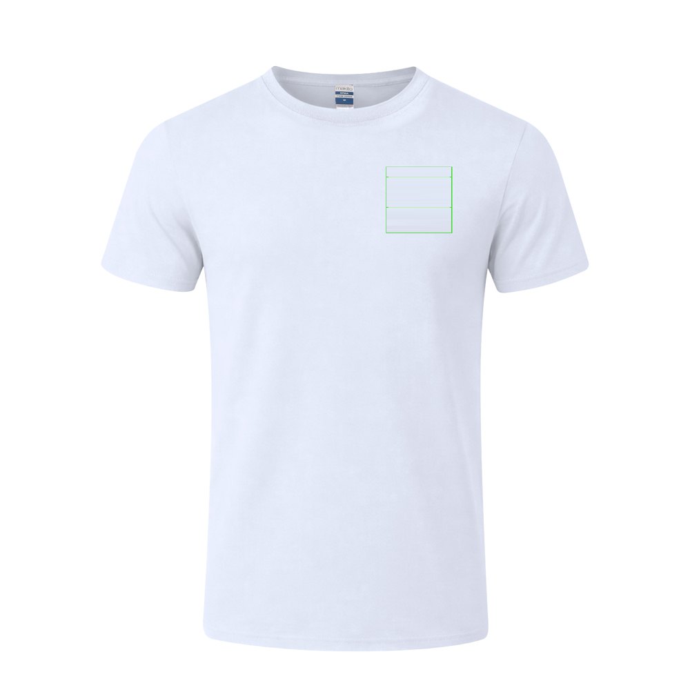 Wit T-Shirt Volwassene Epika — drukvlak linkerborst