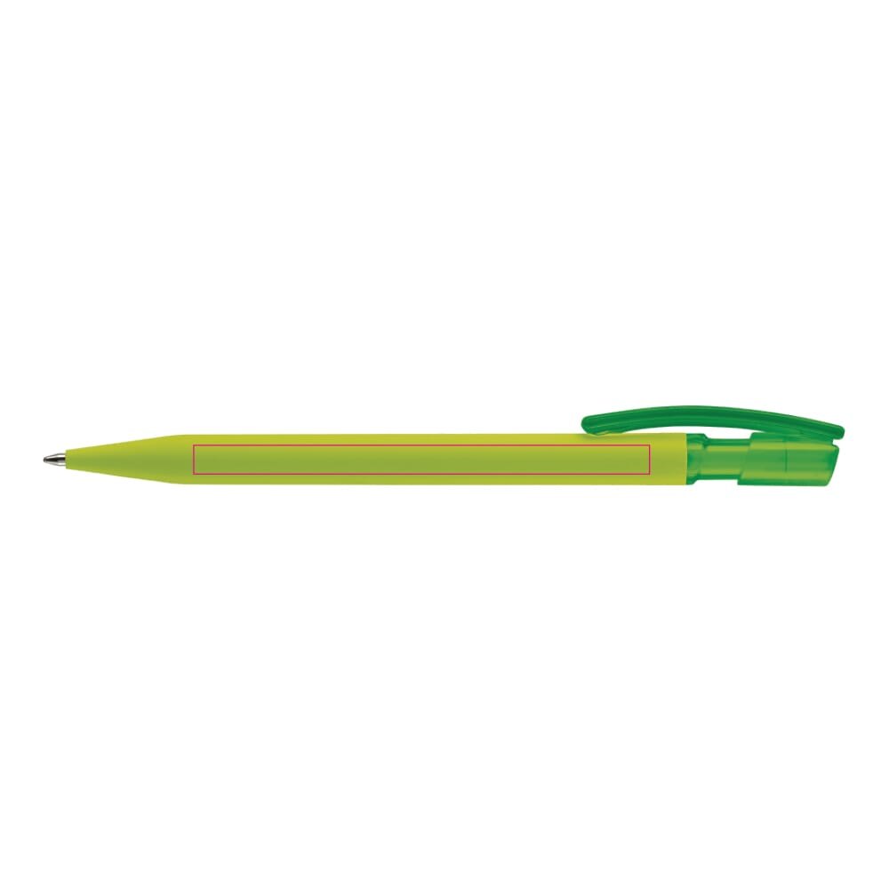 Balpen Nash soft touch — drukvlak 90 graden van de clip