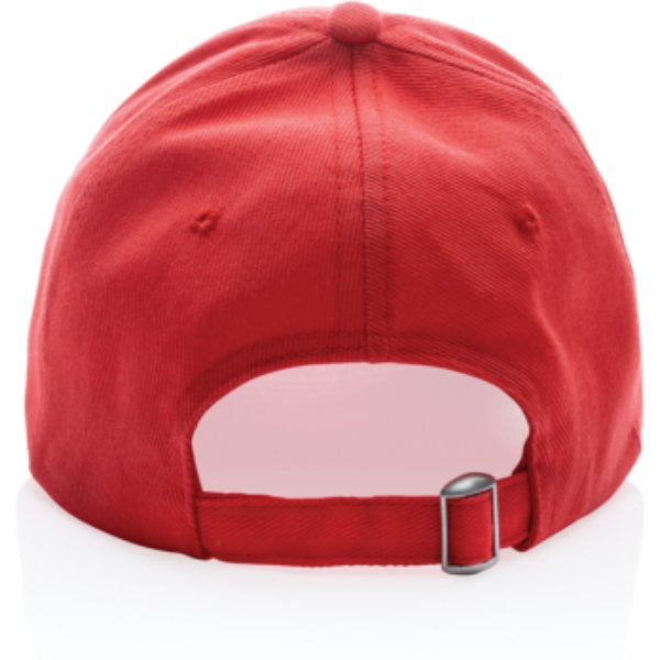 Impact AWARE™ 5 panel 280gr recycled katoenen cap — drukvlak band