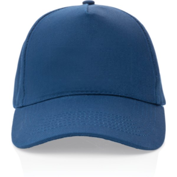 Impact AWARE™ 5 panel 280gr recycled katoenen cap — drukvlak artikel voorzijde