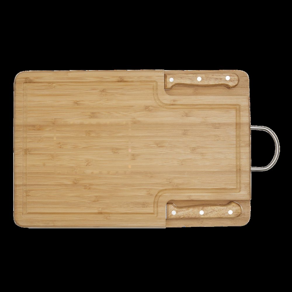 BAMBOO-CUT - Bamboe-houten snijplank — drukvlak gecentreerd op de snijplank