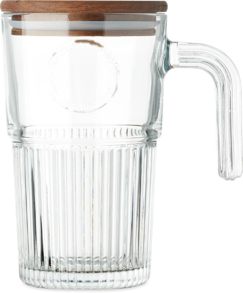 VITRIO JAR - Glazen mok 450ml — drukvlak rechtshandig