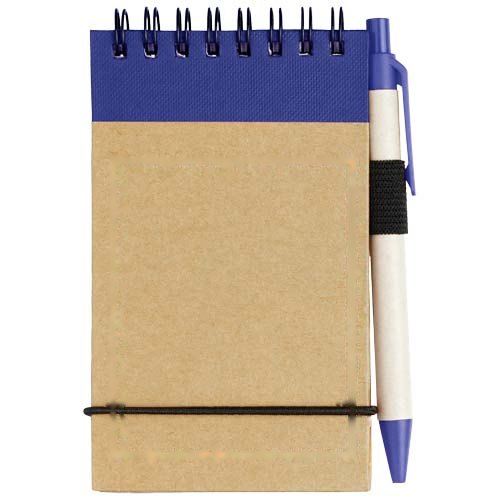 Zuse A7 gerecycled jotter kladblok met pen — drukvlak voorzijde