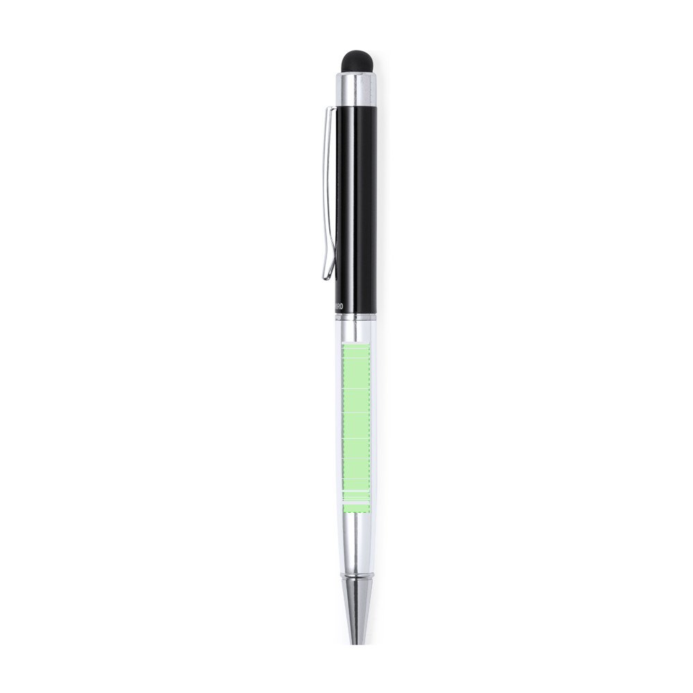 Touch-Screen Balpen Yago — drukvlak onderkant onder clip
