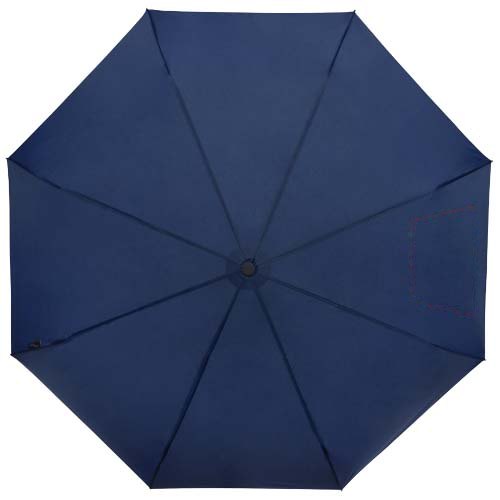 Birgit 21'' opvouwbare windproof gerecyclede PET-paraplu — drukvlak 3de paneel