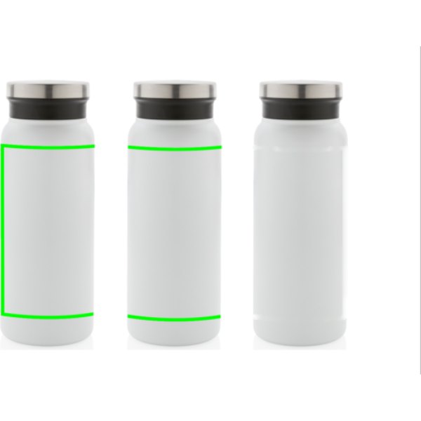 RCS gerecycled roestvrijstalen vacuümfles 600ML — drukvlak artikel