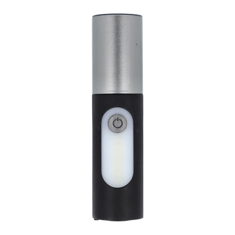 Oplaadbare 10 W LED-zaklamp met zoomfunctie 300 lm — drukvlak zijde 1 bovenkant