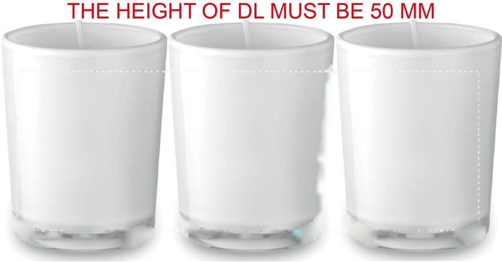 SELIGHT - Geurkaarsje in glas — drukvlak white dl