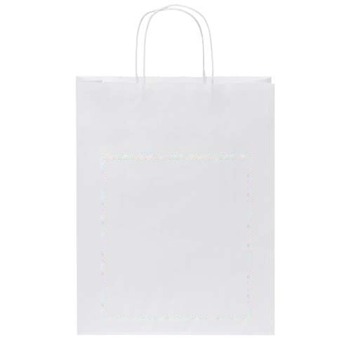 Papieren tas 80 g/m2 gemaakt van kraftpapier met gedraaide handgrepen - 25 x 11 x 32 cm — drukvlak voorzijde