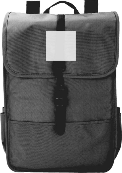 Rugzak Lyric | Gerecycled | Laptop 17" | 12 l — drukvlak voorzijde boven