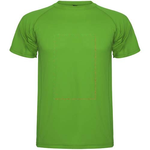 Montecarlo 150 g/m² sportshirt met korte mouwen voor kinderen — drukvlak impact volledige voorzijde