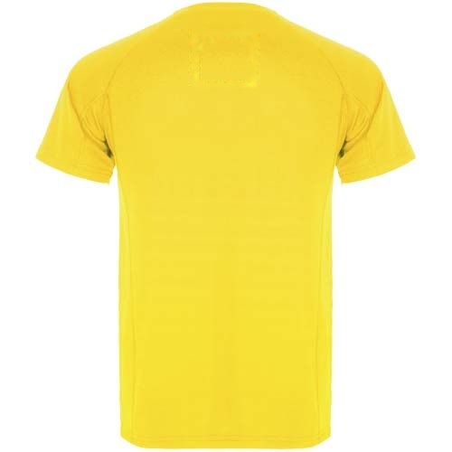Montecarlo 150 g/m² sportshirt met korte mouwen voor kinderen — drukvlak hoog op de achterzijde