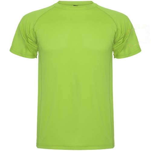 Montecarlo 150 g/m² sportshirt met korte mouwen voor kinderen — drukvlak linker bicep