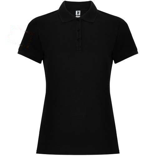 Pegaso Premium 220 g/m² damespolo met korte mouwen — drukvlak rechter bicep