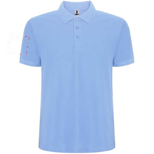 Pegaso Premium 220 g/m² herenpolo met korte mouwen — drukvlak rechter bicep
