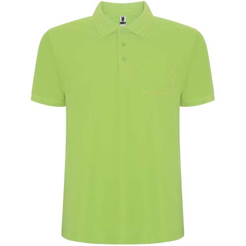 Pegaso Premium 220 g/m² herenpolo met korte mouwen — drukvlak linker borst