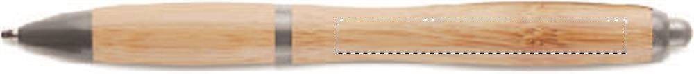 RIO BAMBOO - Bamboe balpen — drukvlak opposite de clip