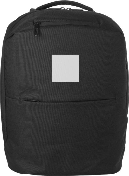Polyester (600D) laptoptas Nicolas — drukvlak voorzijde boven