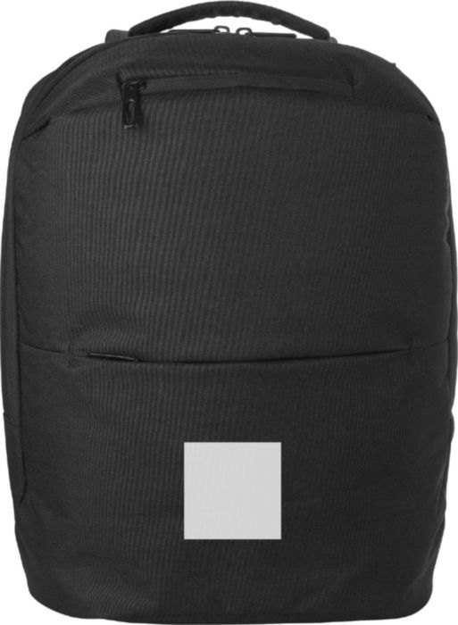 Polyester (600D) laptoptas Nicolas — drukvlak voorvak