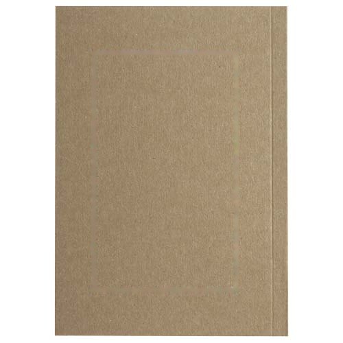Novella Austen Kraft A6 gerecycled notitieboek met zachte cover, 50 vellen — drukvlak achteromslag