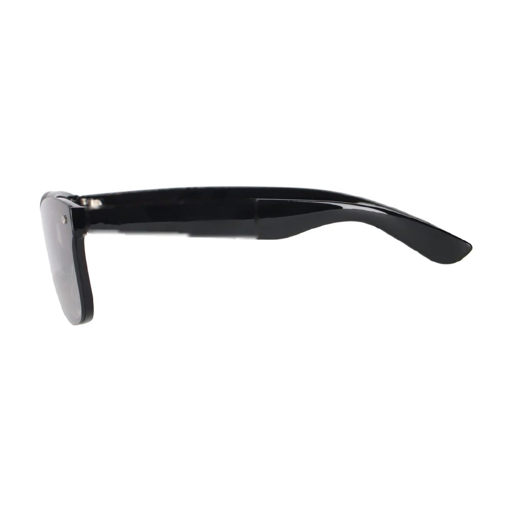 Justin R-PC zonnebril met spiegel uni-lens UV400 — drukvlak 1 cm vanaf scharnier links