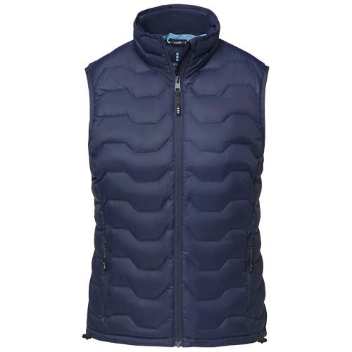 Petalite GRS gerecyclede geïsoleerde down bodywarmer voor dames — drukvlak linker borst