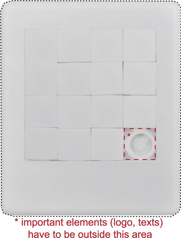 DIVER - Kunststof schuifpuzzel — drukvlak voorzijde