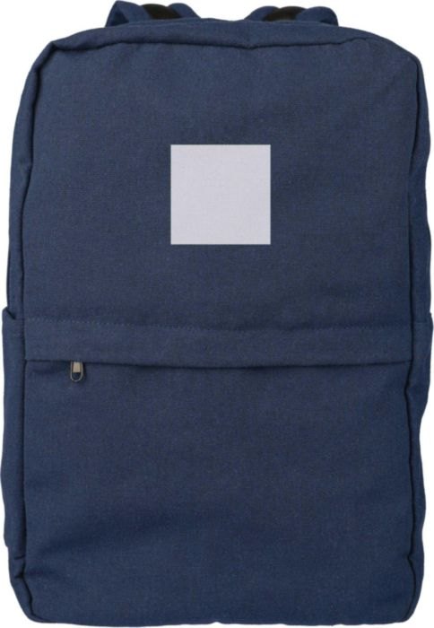 Gerecyclede polycotton (330 gsm) rugzak Seraphina — drukvlak voorzijde