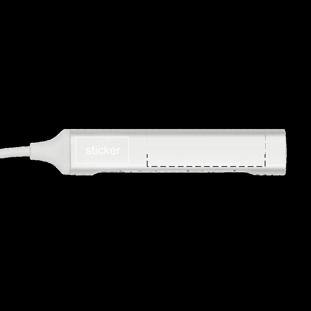 NETWORK - USB-hub — drukvlak achterzijde naast de sticker