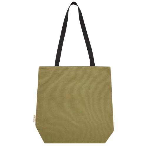 Joey veelzijdige draagtas van GRS gerecycled canvas 14 l — drukvlak achterzijde