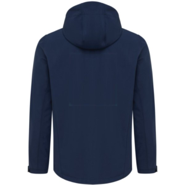 IQONIQ Makalu gerecycled polyester softshell jas — drukvlak artikel achterzijde