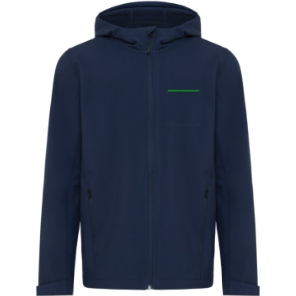 IQONIQ Makalu gerecycled polyester softshell jas — drukvlak borst linkerzijde