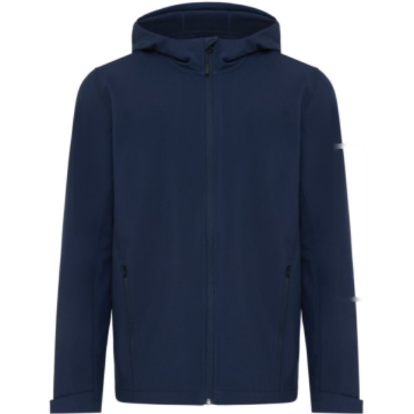 IQONIQ Makalu gerecycled polyester softshell jas — drukvlak mouw links