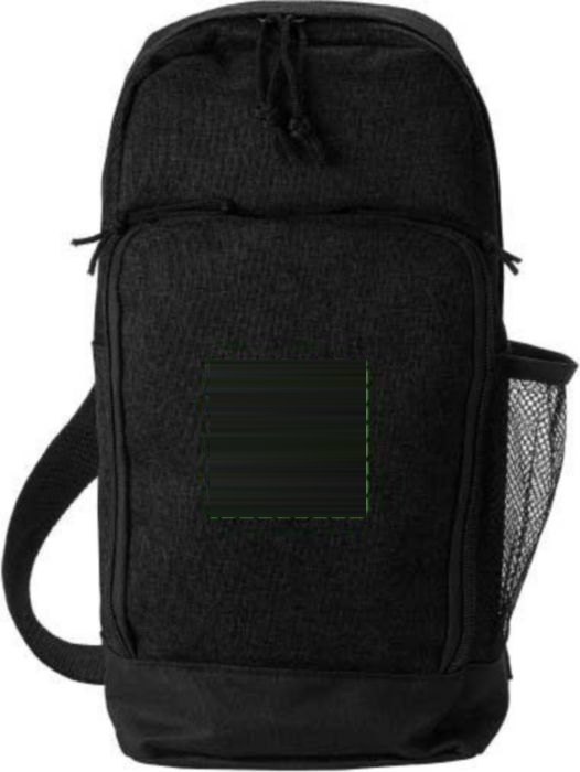Polyester (600D) schoudertas Brandon — drukvlak voorvak
