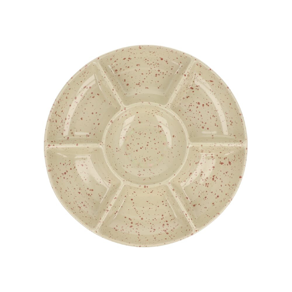 Sagaform Ditte Keramische Ronde Serveerschaal 26cm — drukvlak middenstuk