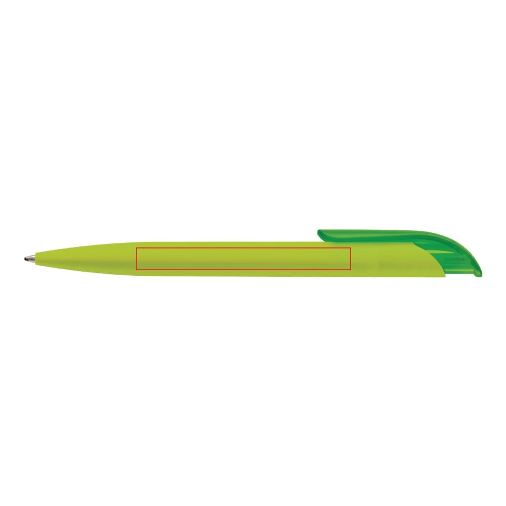 Balpen Atlas soft touch — drukvlak 90 graden van de clip