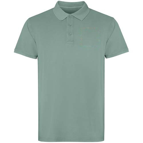 Cobain 200 g/m² unisex polo met korte mouwen — drukvlak linker borst