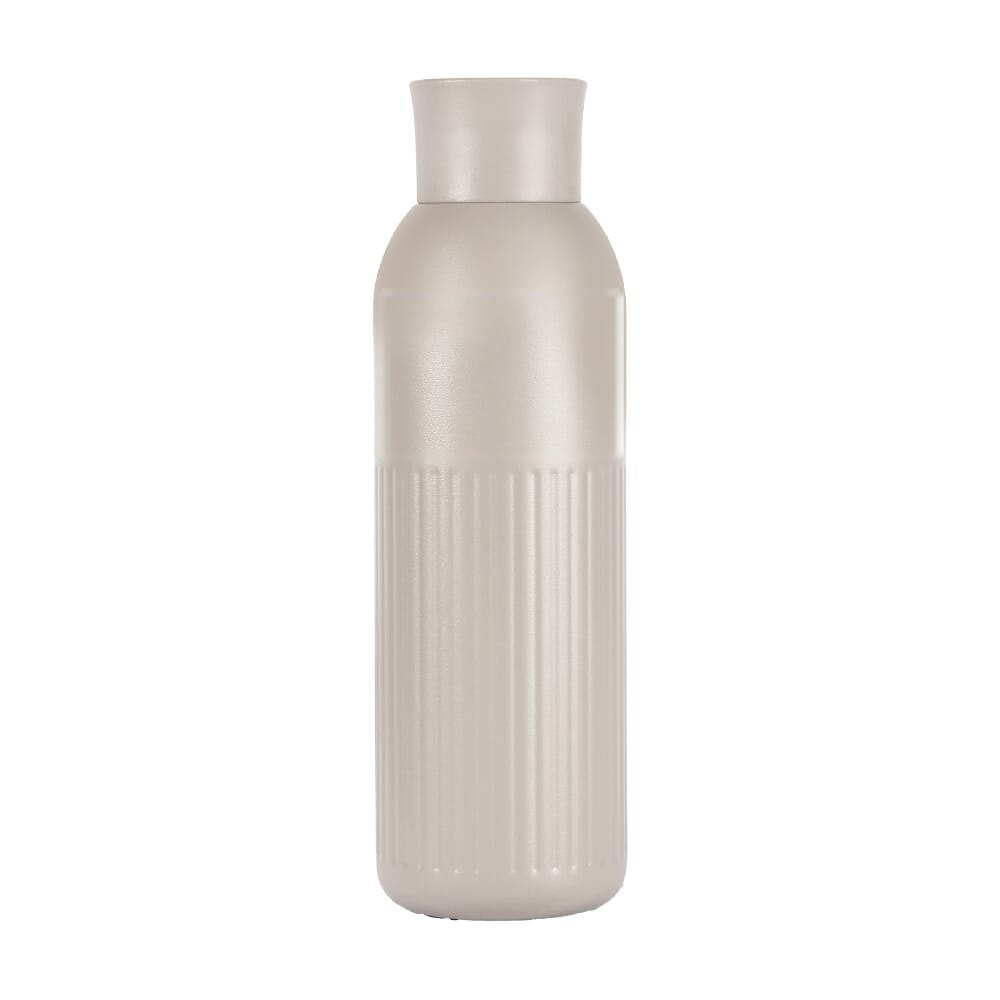 Sagaform Tekla Push stalen fles met druk dop gerecycled) 500 ml — drukvlak zijde 1 bovenkant
