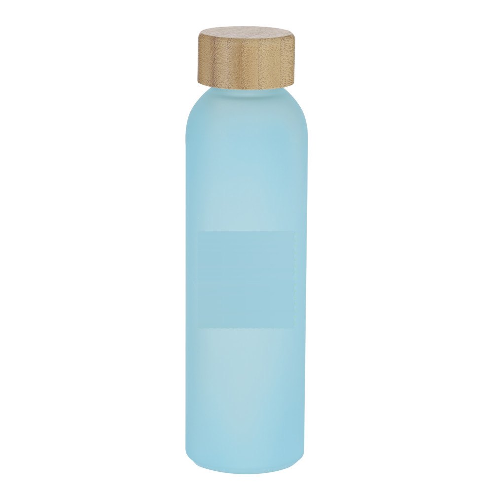 Fles Tistak — drukvlak midden op de fles